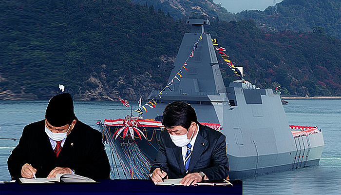 Jepang-Indonesia tandatangani pakta transfer teknologi dan senjata ke Indonesia pada hari Selasa.