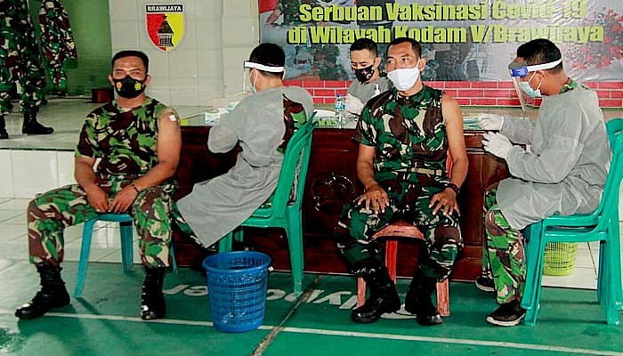 353 prajurit Kodim Lamongan masuk vaksinasi tahap kedua.