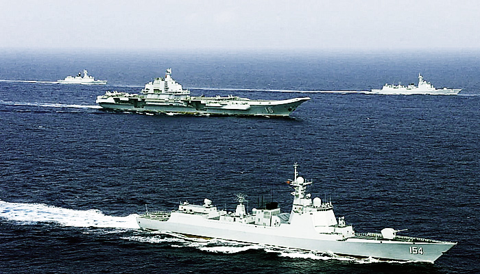 Group Serang Kapal Induk Cina Melintasi Provinsi Okinawa Jepang