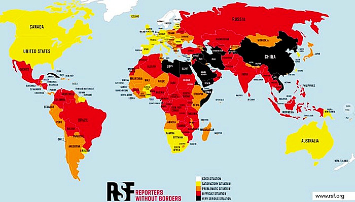 Rangking kebebasan pers dunia, Indonesia di Posisi 113.