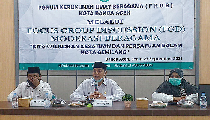 FKUB Banda Aceh Gelar FGD, Kakankemenag: Banda Aceh Kota Toleransi