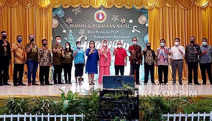 Bupati Nunukan Hadiri Perayaan Natal Biro Pemuda PGPI Nunukan
