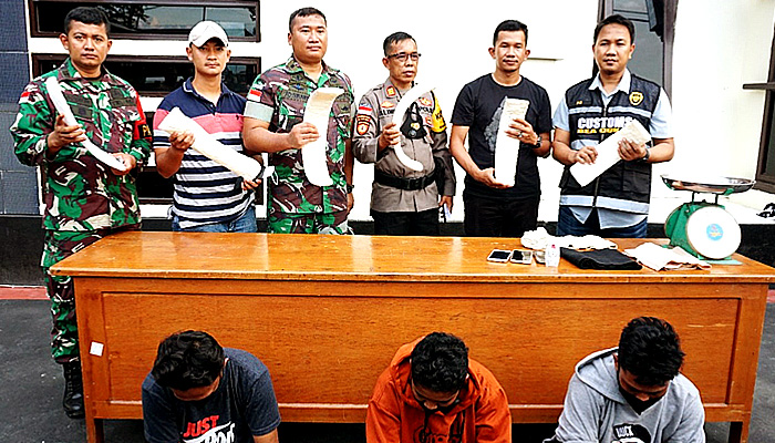 Tim gabungan TNI, Polri dan Bea Cukai Nunukan gagalkan penyelundupan 6 kg aabu.