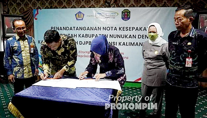 Pemkab Nunukan tandatangani Nota Kesepakatan (MoU) dengan Kanwil DJPB Provinsi Kaltara.
