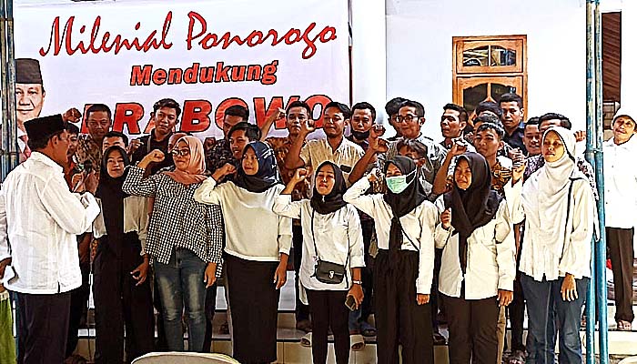 Kaum Milenial Ponorogo deklarasi dukung Prabowo Presiden.