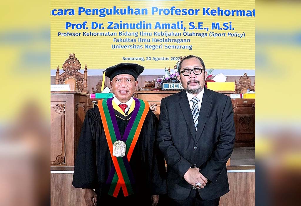 Menpora Zainudin Amali raih gelar Profesor Kehormatan, Sahat: Spirit kejar Indonesia Emas 2045.