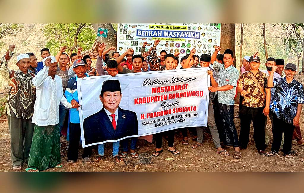 Ratusan warga Bondowoso deklarasikan H. Prabowa Subianto sebagai capres 2024.