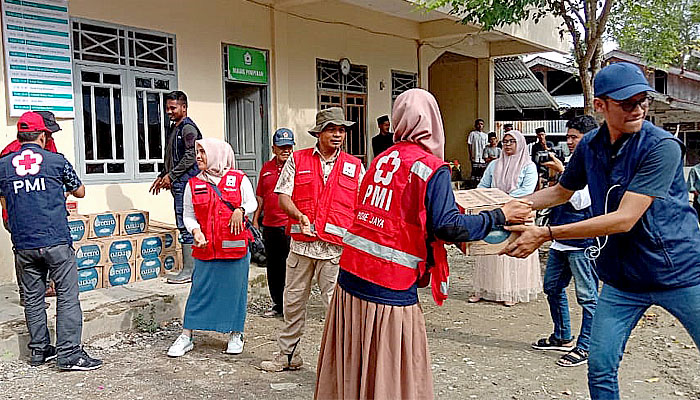Pasca Banjir PMI Pidie Jaya Kunjungi daerah Terdampak di Aceh Utara.