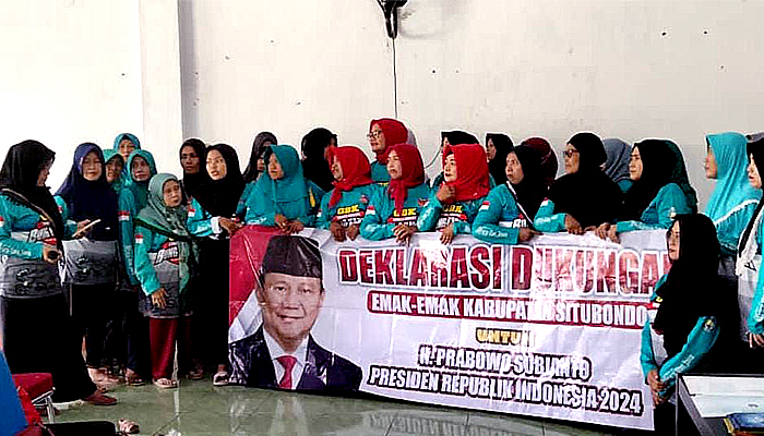 Deklarasi Emak-Emak Situbondo untuk kemenangan Prabowo Presiden.