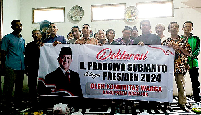 Makin solid, akar rumput Kabupaten Nganjuk deklarasikan Prabowo Presiden.