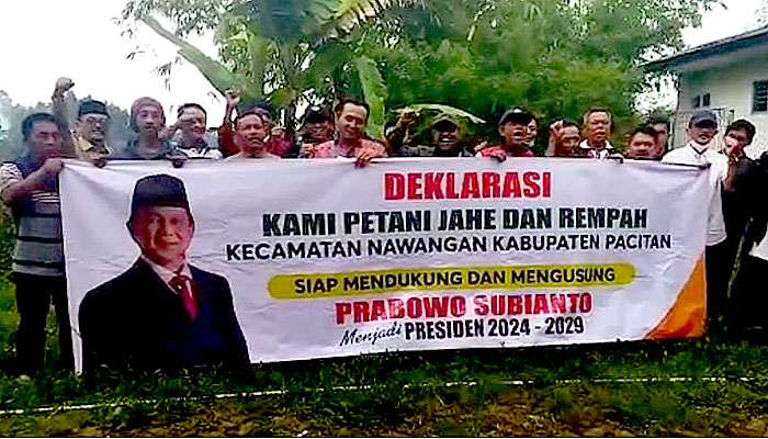 Mengalir Dukungan, Petani Rempah di Pacitan Ikrar Menangkan Prabowo Subianto di Pilpres 2024