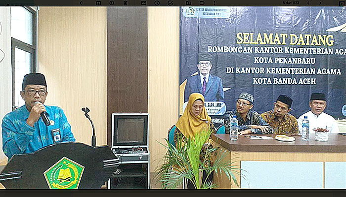 Rajut Silaturrahmi, Penyuluh Kota Pekan Baru Titian Muhibbah ke Kemenag Banda Aceh