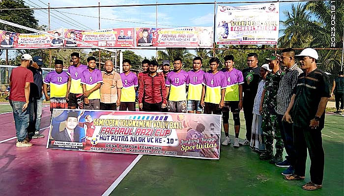 Semi Open Tournament Volly Ball Fachrul Razi Cup HUT Putra Julok Resmi Dibuka