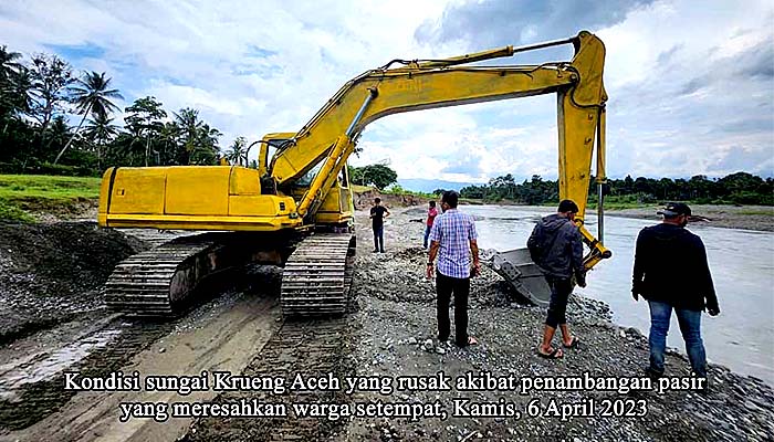 Penambangan Pasir di Sungai Krueng Aceh Resahkan Warga, Pemda Terkesan Tutup Mata