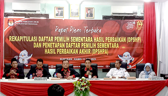 KPU Kabupaten Nunukan Gelar Pleno Penetapan DPSHP Dan DPSHPA