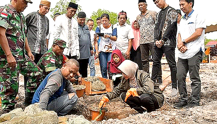 Bupati Nunukan Letakkan Batu Pertama Pembangunan Masjid Nurul Yasin