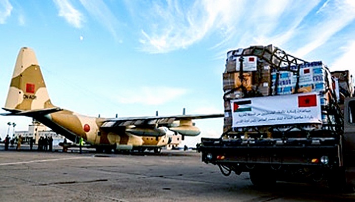 Dua Pesawat Militer Maroko Bawa Bantuan Kemanusiaan untuk Palestina Tiba di Bandara El Arich