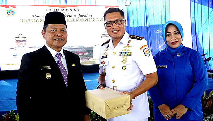 Wakil Bupati Nunukan Hadiri Coffee Morning Dalam Rangka Serah Terima Jabatan Komandan Lanal Nunukan