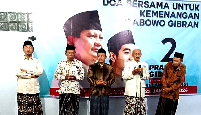 Relawan Mlangi Gelar Doa Bersama Untuk Kemenangan Prabowo Gibran