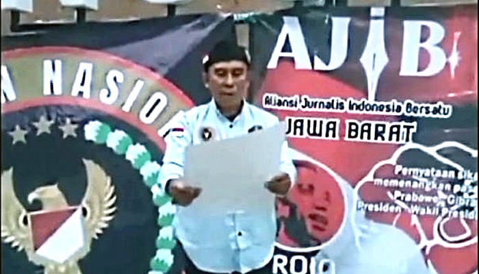 Ketum Gernas Prabowo Gibran Kirim Relawan AJIB Bacakan Deklarasi Pemenangan  di Titik Nol IKN