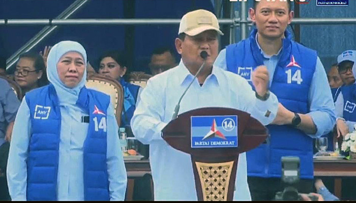 Kampanye Akbar, Prabowo Sebut Dukungan Demokrat Penambah Kemenangan di Pilpres