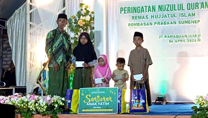 Ramadhan Berbagi, Pemdes Rombasan Santuni Anak Yatim dalam Peringatan Nuzulul Qur'an