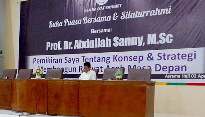 Jadi Pembicara Tunggal Prof Abdullah Sanny: Aceh Sudah Saatnya Harus Lebih Maju