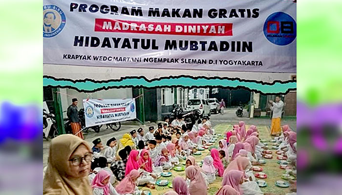 Relawan Prabowo Lintas 08 dan Rabu Biru Gelar Program Makan Gratis