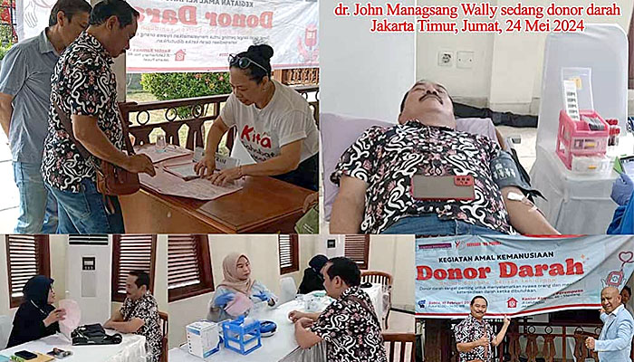 Cabup Jayapura, dr. Yohannis Manangsang, M.Kes, Ikuti Kegiatan Donor Darah bersama Yayasan 98 Peduli