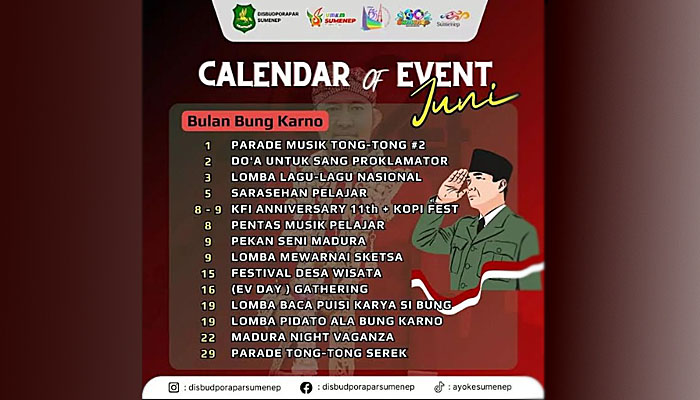 Sumenep Rayakan Bulan Bung Karno dengan 14 Event Spesial di Juni 2024