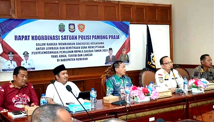 Sekretaris Daerah Nunukan Membuka Rakor Sat Pol PP Terkait Pengamanan Pilkada 2024