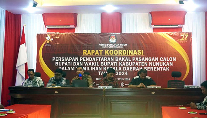 KPU Nunukan Gelar Rakor Persiapan Pendaftaran Bakal Paslon Dalam Pilkada 2024