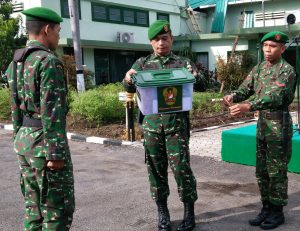 Kodim 0824 Jember dengan inspektur upacara Letkol Inf Muhammad Nas, SIP Komandan Kodim 0824/NUSANTARANEWS Photo