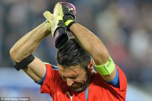 Gianluigi Buffon burst into tears after Italy's penalty shoot-out loss to Germany in the Euro 2016 quarter-finals/AFP/Getty Images