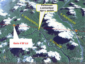 Peta Sungai Sumantipal dan Sungai Sinapad, Kalimantan Utara/Foto: Screenshot GoogleMap