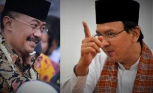 Anggota Komisi II DPR Agung Widyantoro dan Ahok/Ilustrasi foto/nusantaranews