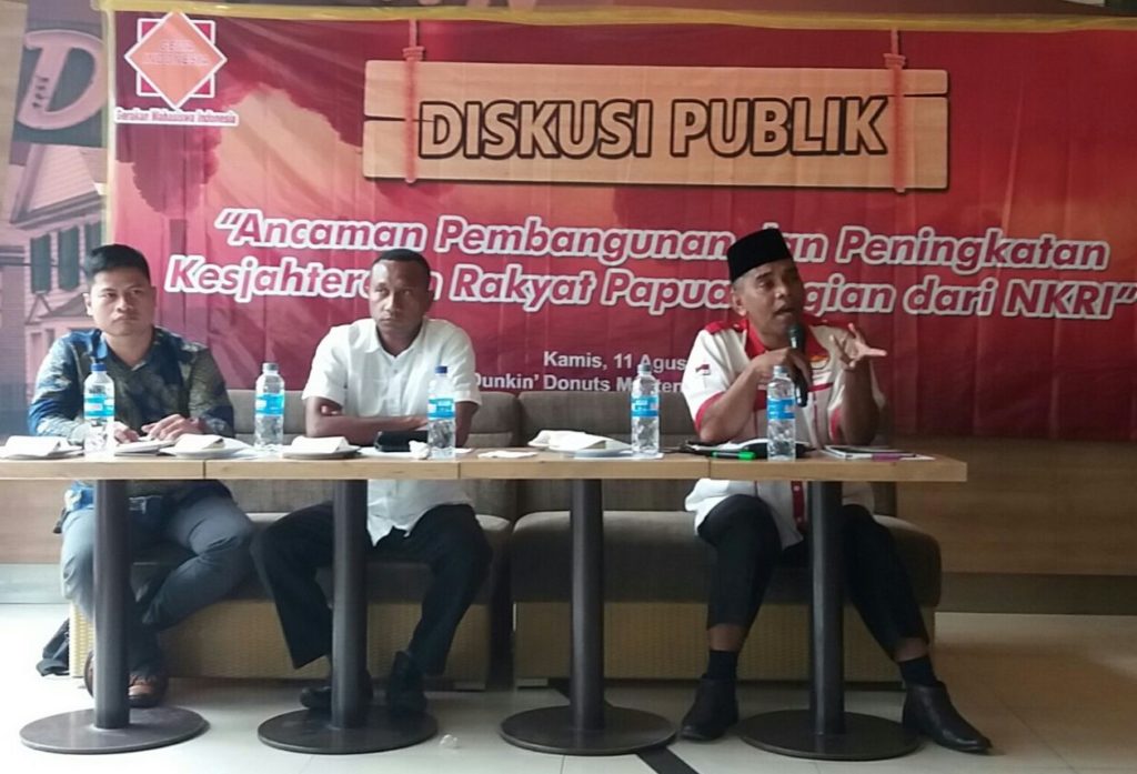 Diskusi “Ancaman Pembangunan dan Peningkatan Kesejahteraan Rakyat Papua Bagian Dari NKRI”/Foto nusantaranews