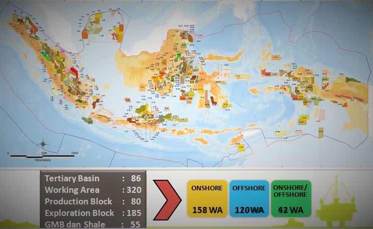 Wilayah Kerja Migas di Indonesia/Foto ilustrasi nusantaranews via qwords