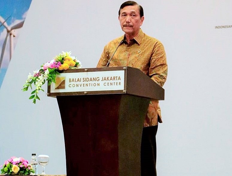 LUhut B Pandjaitan di podium acara The 15th World Renewable Energy Congres (WREC) 2016/Foto Andika