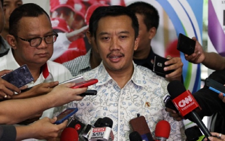 Menpora Imam Nahrawi Saat di Diwawancarai Awak Media/Foto Istimewa