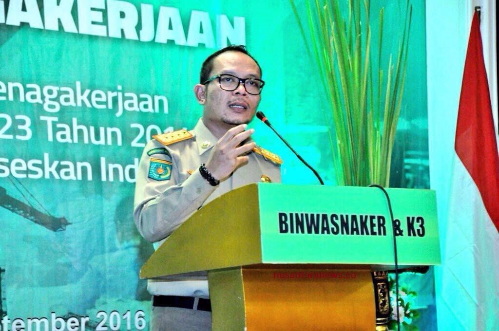 Menteri Hanif Dhakiri sambutan pada acara penutupan Rakornas Wasnaker di Jakarta, 31 Agustus 2016/Foto nusantaranews