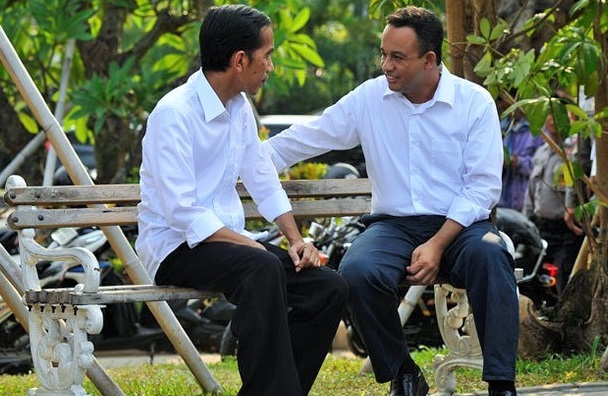 Presiden Joko Widodo dan Cagub DKI Anies Baswedan/Foto: dok. Intelejen