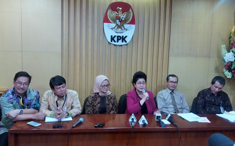 Komisi Pemberantasan Korupsi (KPK) melaporkan hasil kajian sistem Jaminan Kesehatan Nasional (JKN), pada Rabu, (19/10)/Foto Fadilah/Nusantaranews