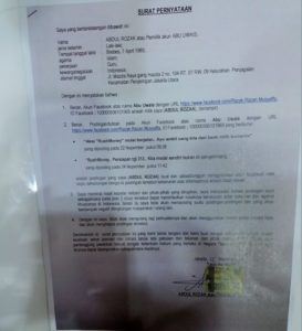 Isi Lengkap Surat Pernyataan Permintaan Maaf Abu Uwais/Foto Fadilah / NUSANTARAnews