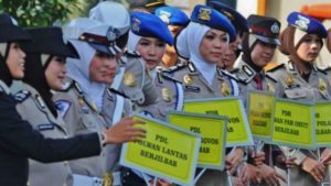 Para Polwan Berjilbab. ilustrasi Foto via voanews