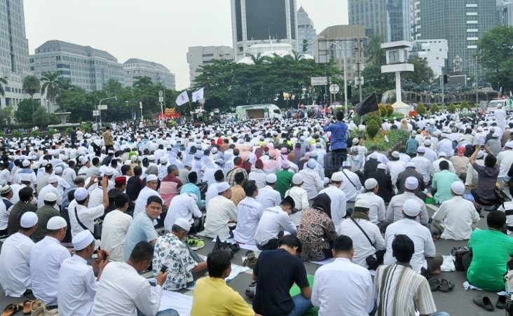 Massa Aksi Bela Islam III Gelar Sajadah di Jl Thamrin Hingga Patung Kuda/Foto: Dok. Muhammad Subki (Istimewa)