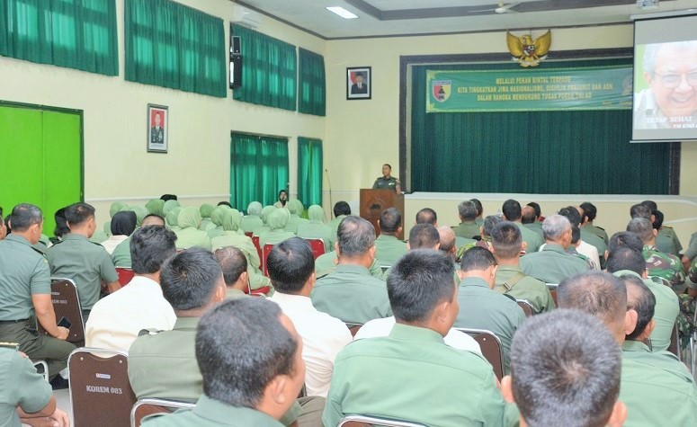 Pekan Bintal Terpadu Menuju Hidup Sehat-Bahagia di Makorem 083/Bdj/Foto: Dok. Penrem 083/Bdj