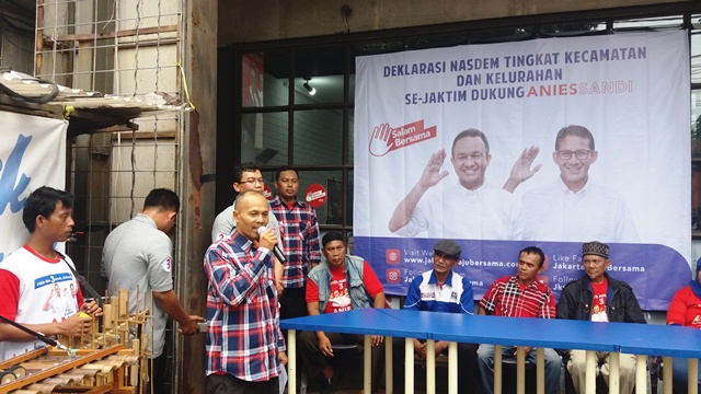 Deklarasi Nasdem Dukung Anies-Sandi. Foto via okezone