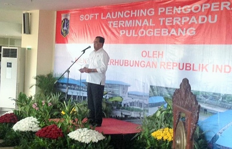 Menteri Perhubungan (Menhub) Budi Karya Sumadi saat meresmikan Terminal Pulogebang/Foto Andika/NUSANTARAnews