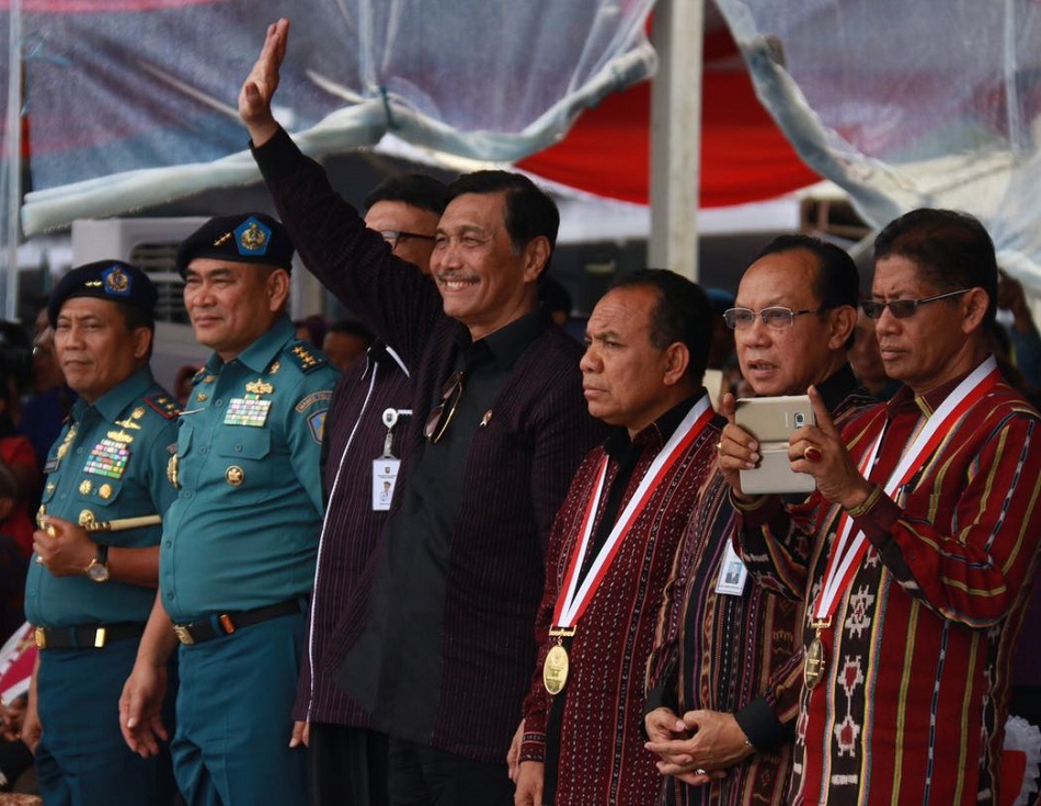 Menteri Koordinator Kemaritiman Luhut Pandjaitan menghadiri puncak peringatan Hari Nusantara 2016. Foto Dok. Humas